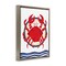 Stupell Industries Kitschy Coastal Crab Floater Framed Canvas Wall Art Design by Yvette St. Amant